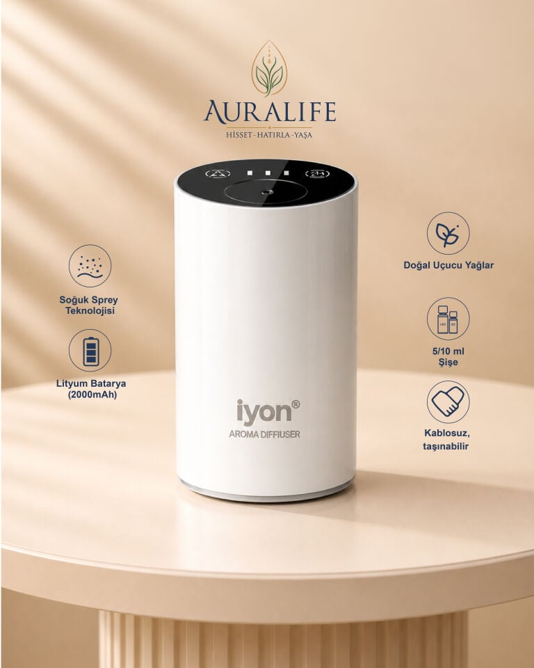 Auralife İYON Mini Difüzör (Beyaz)