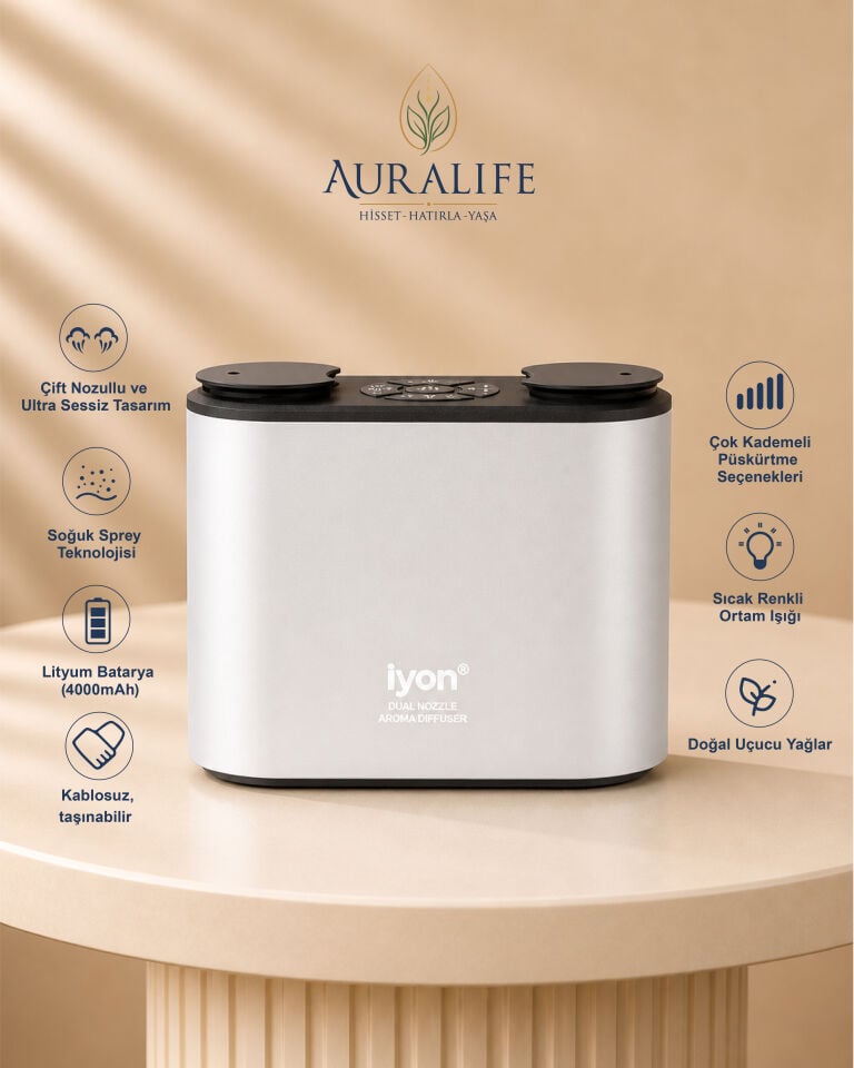 Auralife İYON DUO Difüzör (Beyaz)